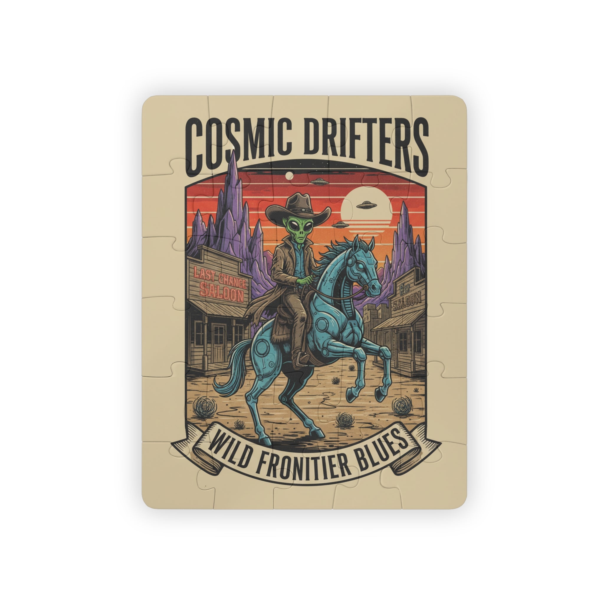 Puzzle — 'Cosmic Drifters: Wild Frontier Blues' 30-Piece Jigsaw