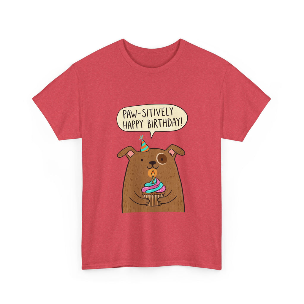 Paw-sitively Happy Birthday Dog T-Shirt — Cute Puppy Birthday Tee