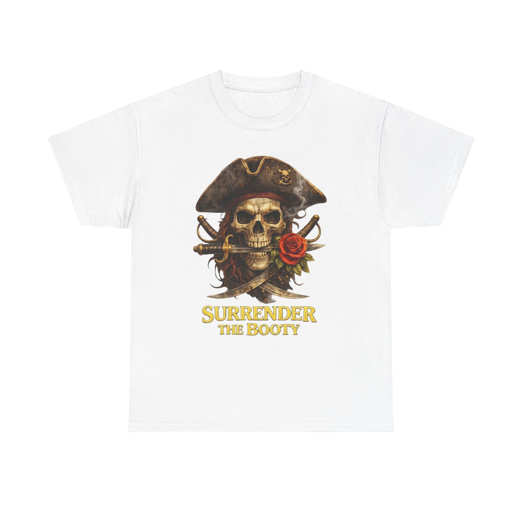 Pirate Skull Tee — "Surrender the Booty" Graphic T‑Shirt
