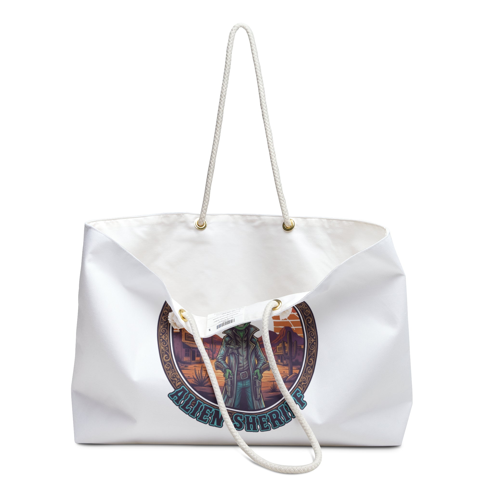 Alien Sheriff Weekender Bag — Space Frontier Cowboy Travel Tote