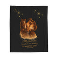Romantic Cowboy & Horse Velveteen Plush Blanket — “My favorite place in the world is next to you”   Featuring Cody Dust & Desire Collection