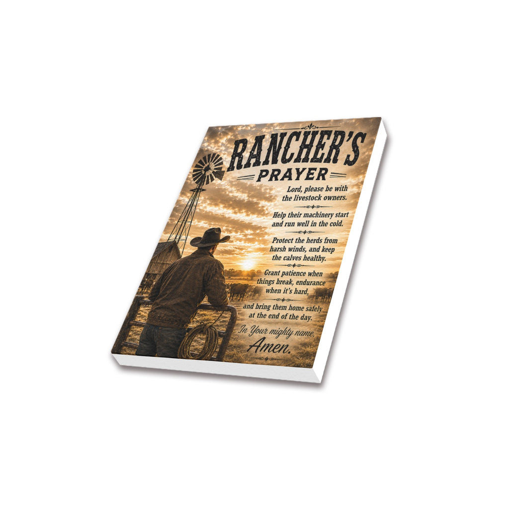Ranchers Prayer Canvas Print 8" x10"(USA)