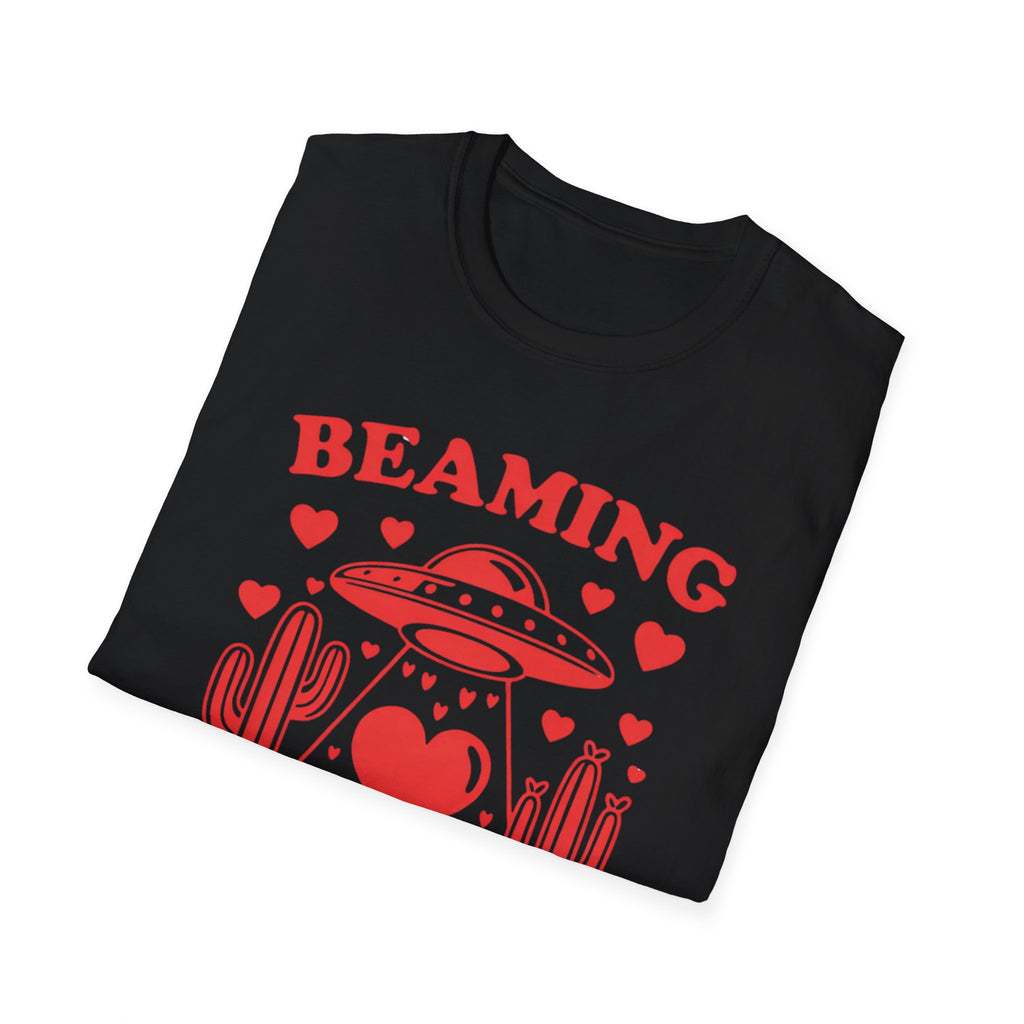 Beaming With Love UFO Tee — Valentine’s Day Graphic T-Shirt Trendy
