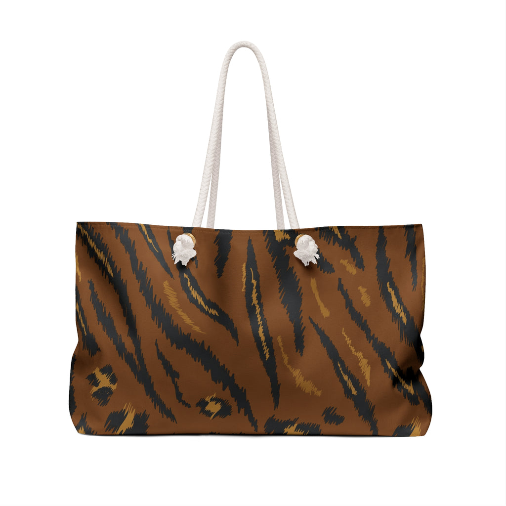 Leopard Print Weekender Bag  Large Animal Print Travel Tote