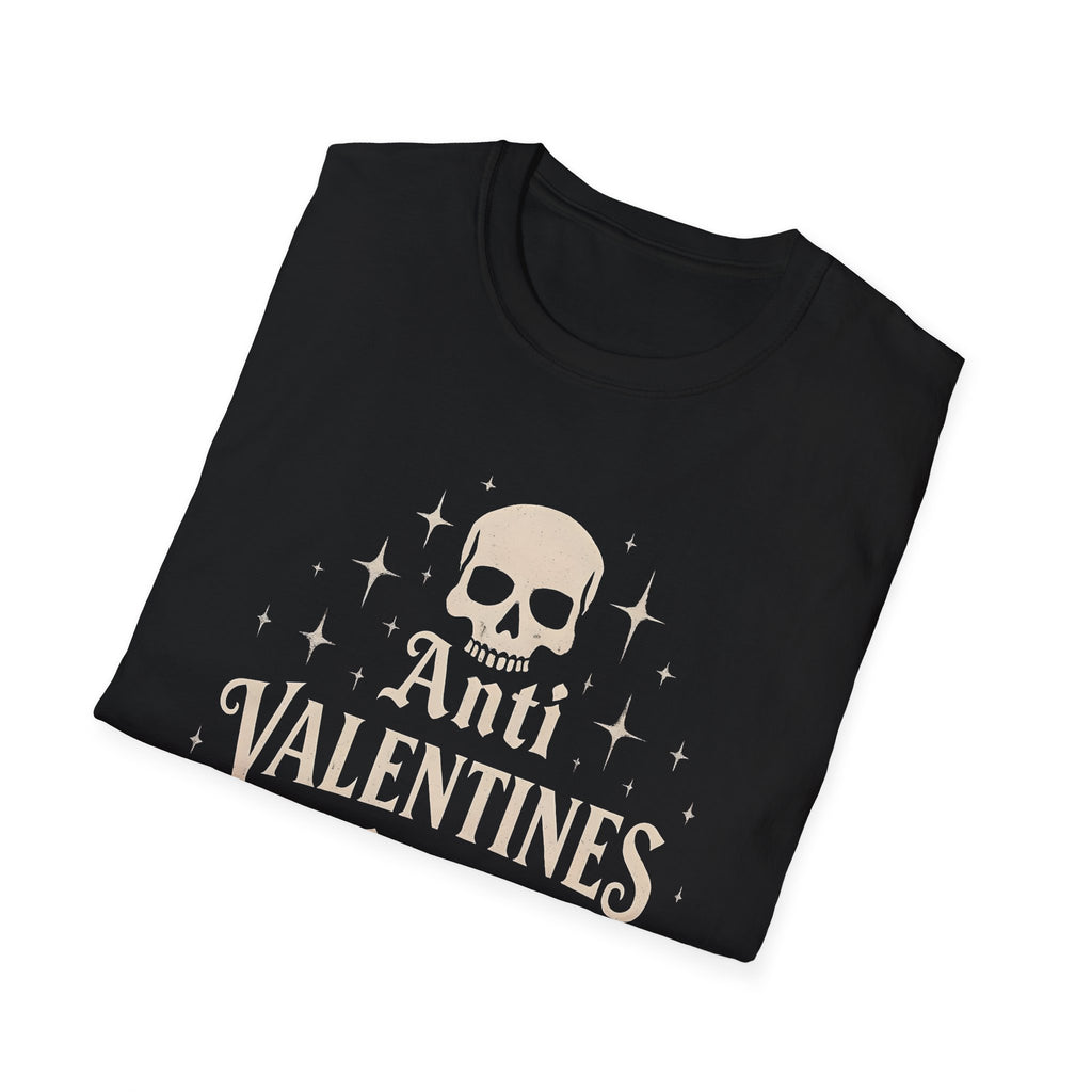Anti-Valentine's Club Skull T-Shirt — Funny Anti-Valentine Tee    Trendy T-Shirt