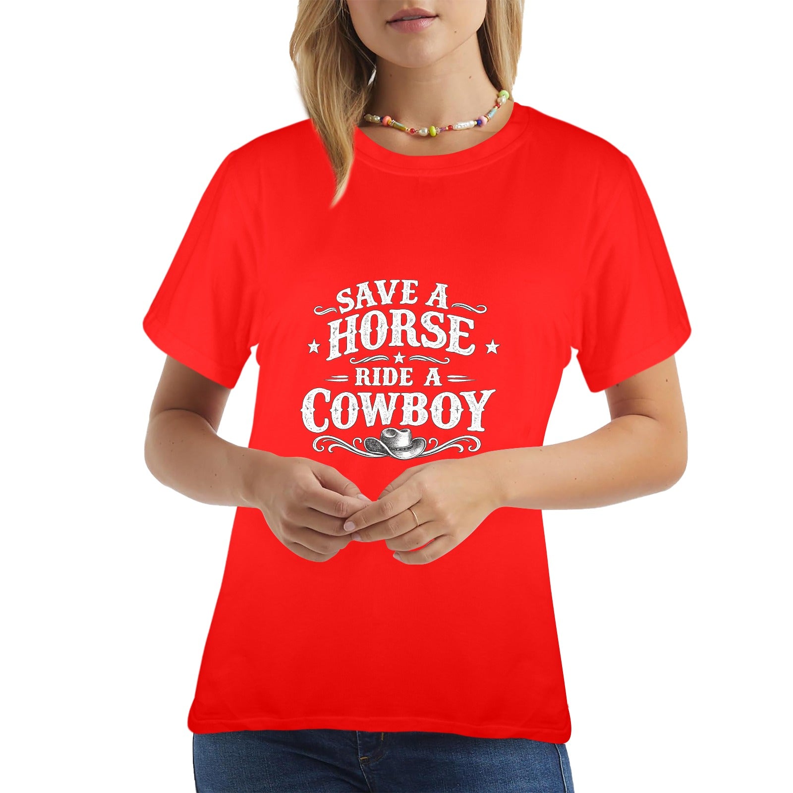 Women's Save A Horse T-Shirt  （Made in USA，Ships to USA Only）