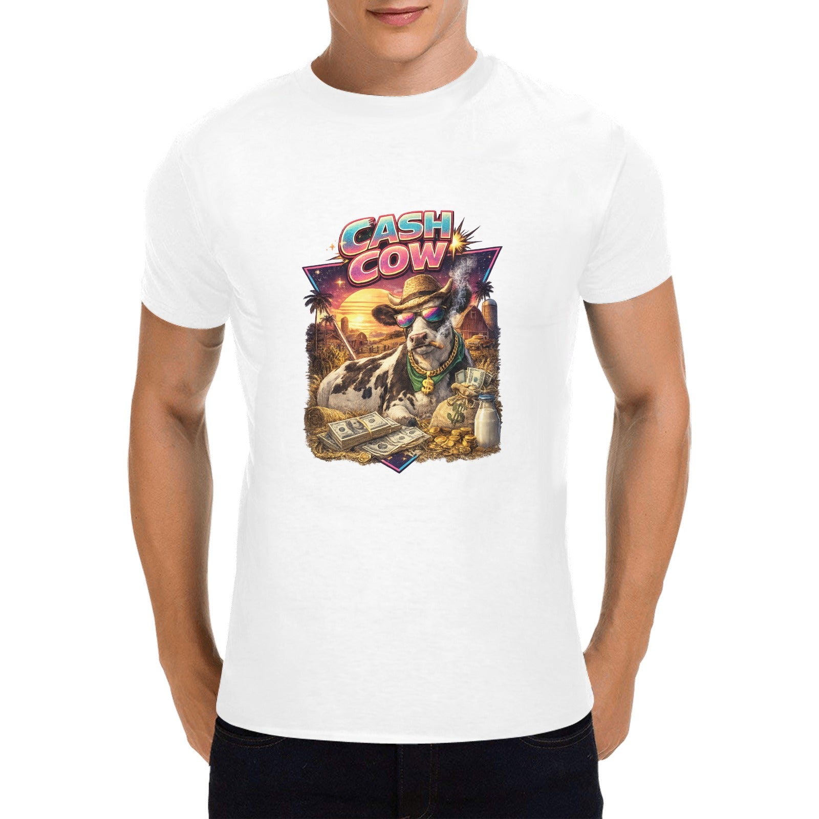Cash Cow Retro Graphic Tee  Unisex