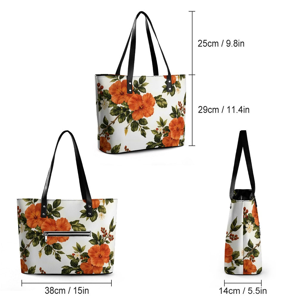 The Heritage Garden Tote Leather Lady's Handbag