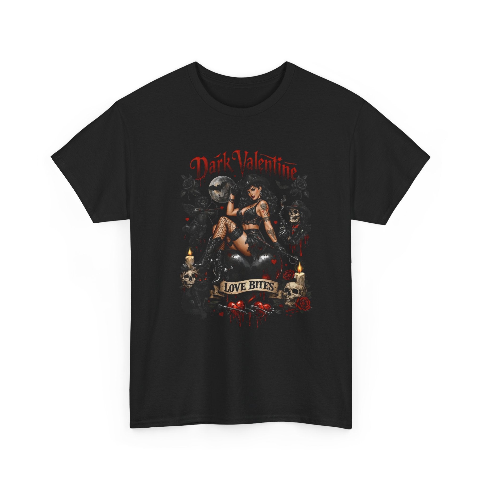 Love Bites Dark Valentine T-Shirt — Fantasy Humor Graphic Tee