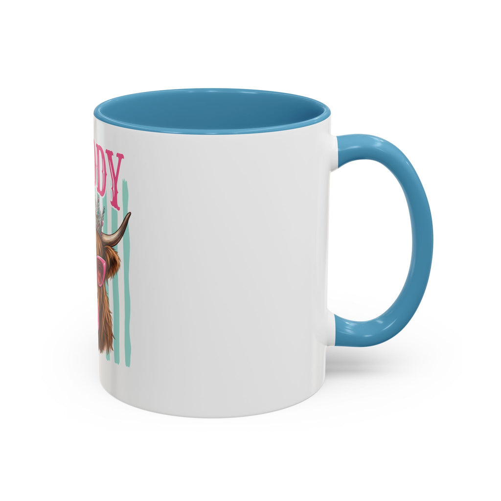 Moody Highland Cow Coffee Mug — Funny Crowned Cow with Bubblegum | Gift for Cow Lovers