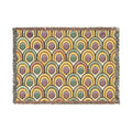 Citrus Crush 60s-Inspired Woven Blanket — Vintage Retro Throw
