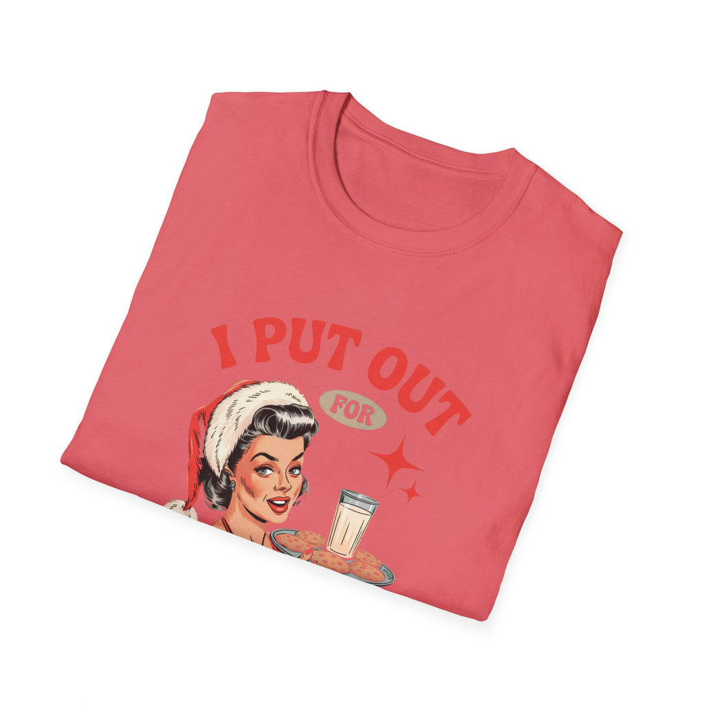 I Put Out for Santa Christmas T-Shirt — Retro Pin-Up Holiday Tee