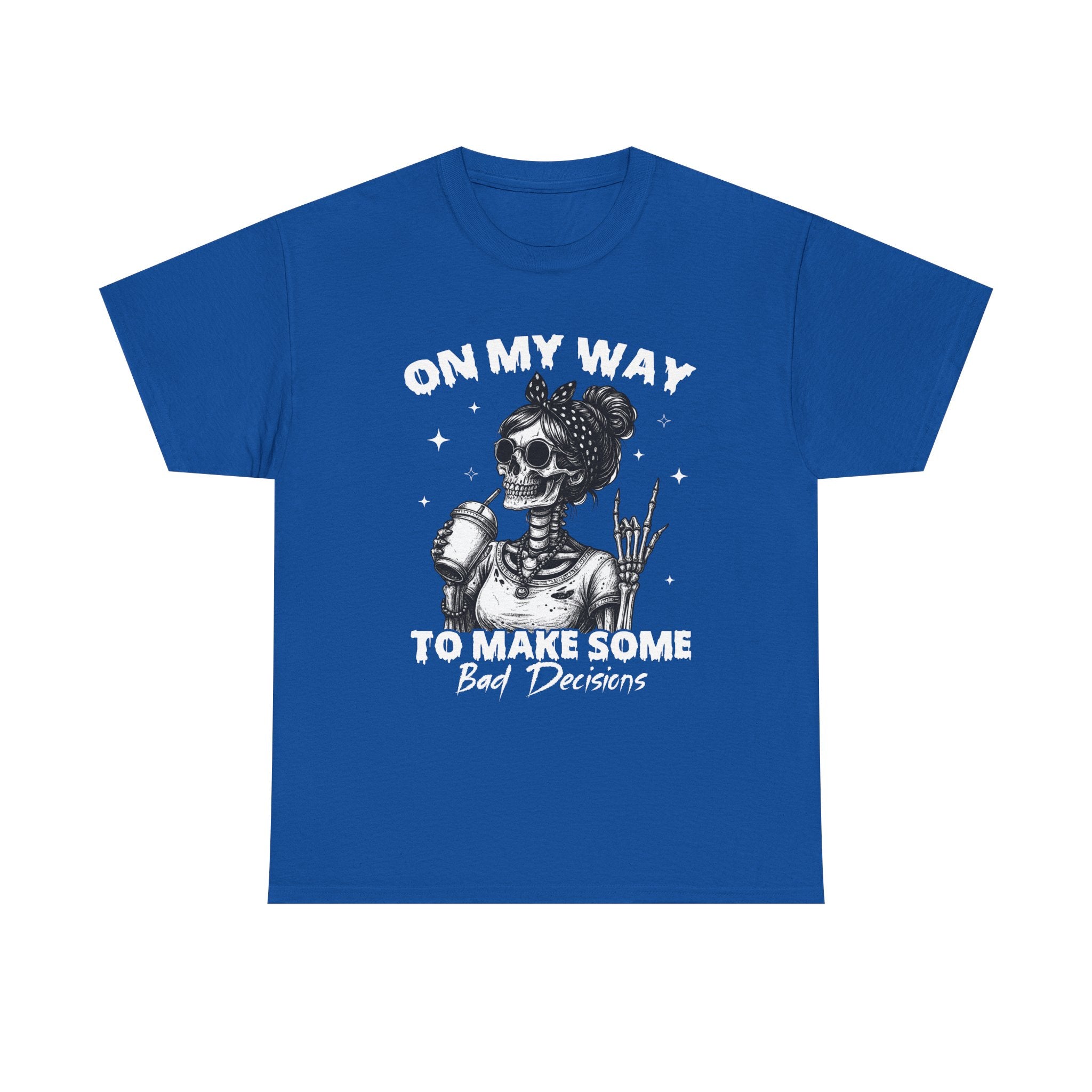Skeleton Girl Graphic Tee — Retro Rock 'n' Roll Skull Design