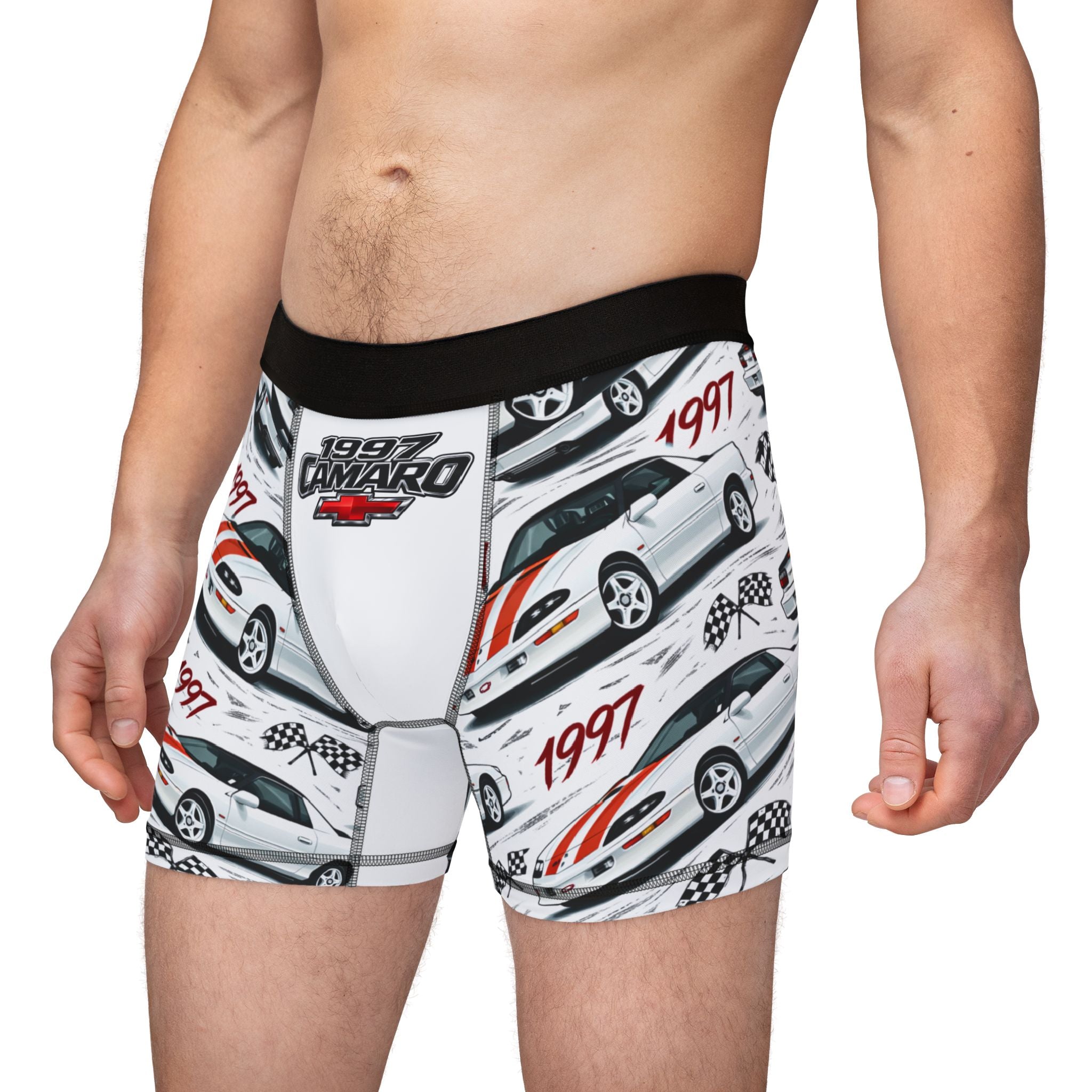 1997 Camaro Boxer Briefs - Retro Muscle Car All-Over Print