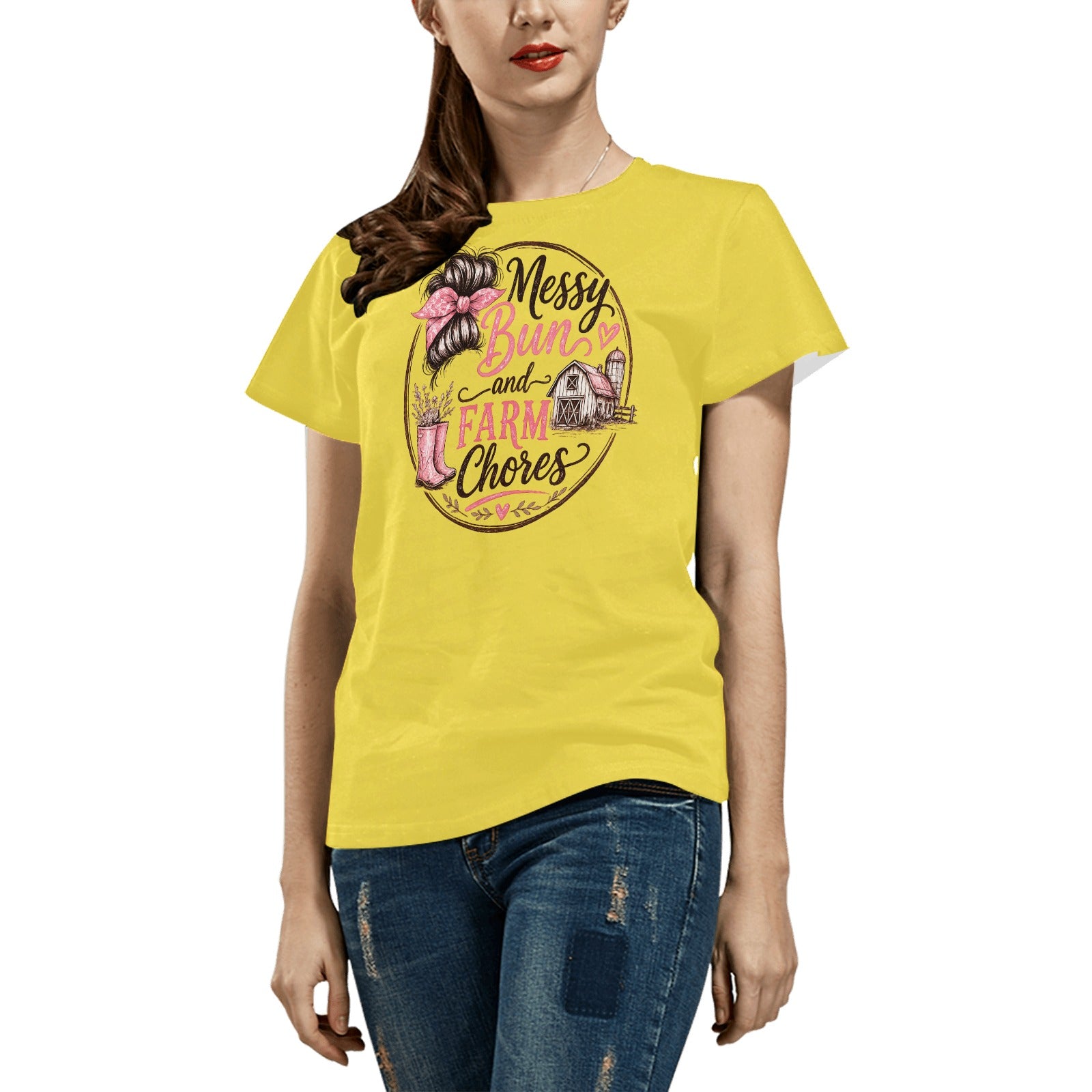 Women's Messy Bun T-shirt