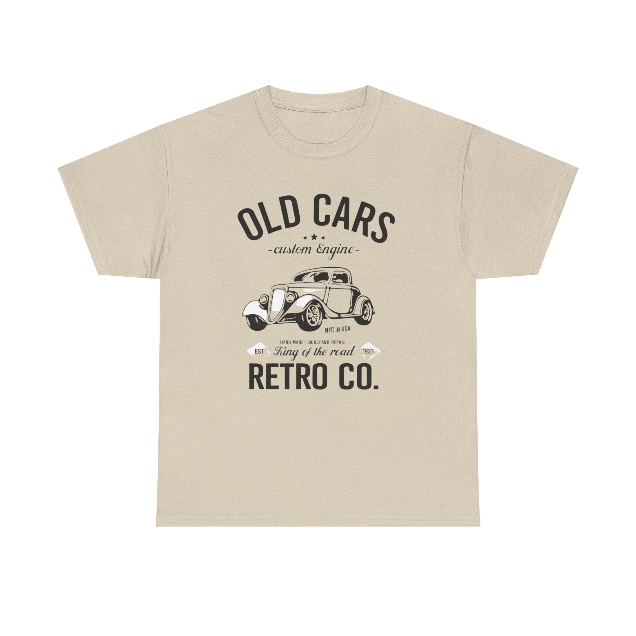 Retro 'Old Cars' T-Shirt – Vintage Classic Car Tee (Retro Co.)