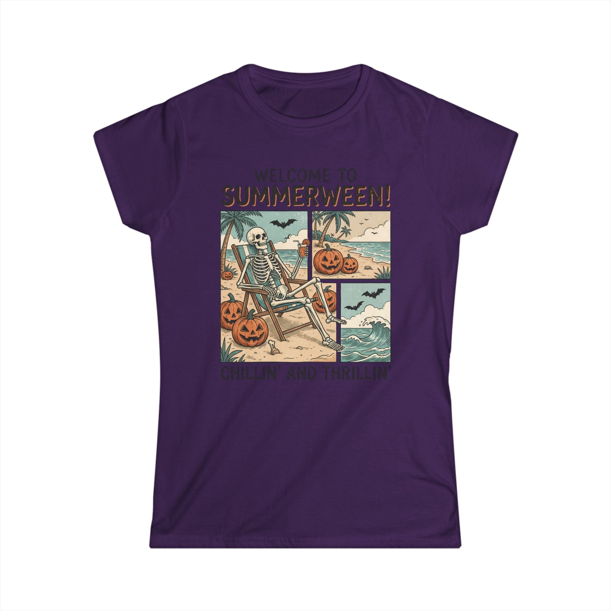 Summerween Skeleton Tee — "Welcome to Summerween! Chillin' and Thrillin'"