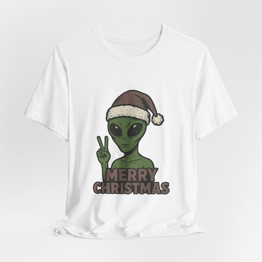 Funny Alien Merry Christmas Unisex Tee
