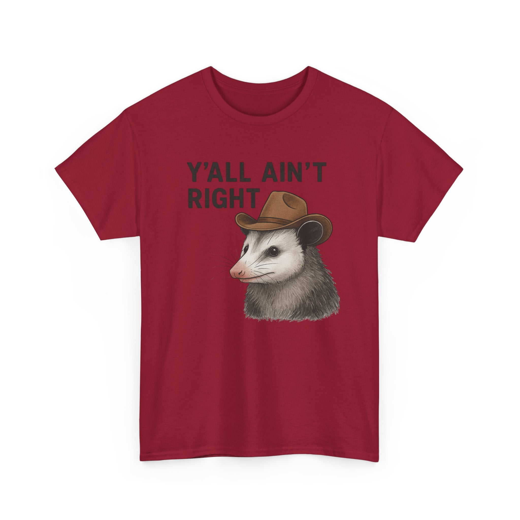 Y'all Ain't Right Possum Tee — Funny Southern Animal T-Shirt