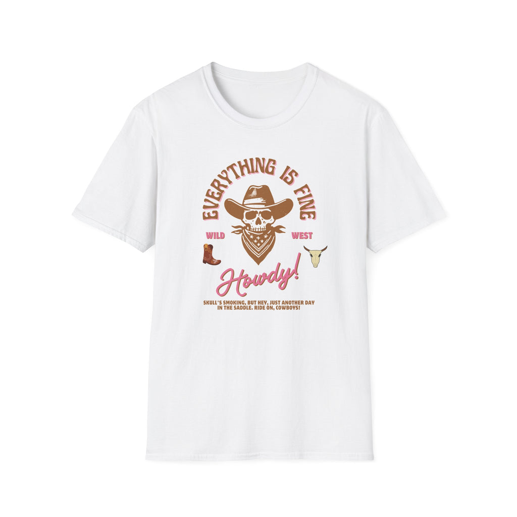 Cowboy T-Shirt, Fun Western Tee, Unisex Graphic Shirt, Wild West Apparel, Casual Summer Top, Birthday Gift, Festival Wear