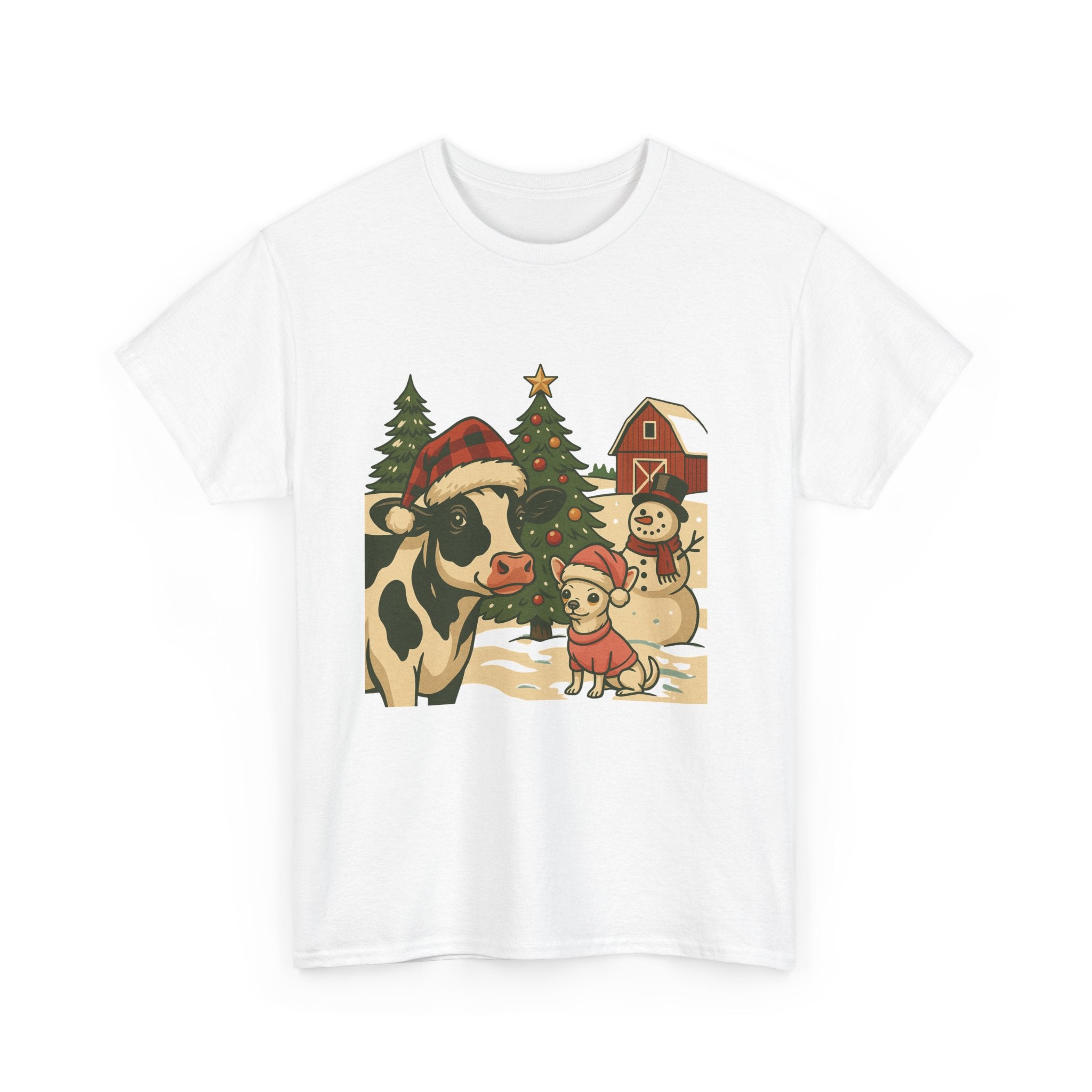 T-Shirt Cows Dog Lovers Christmas Farm