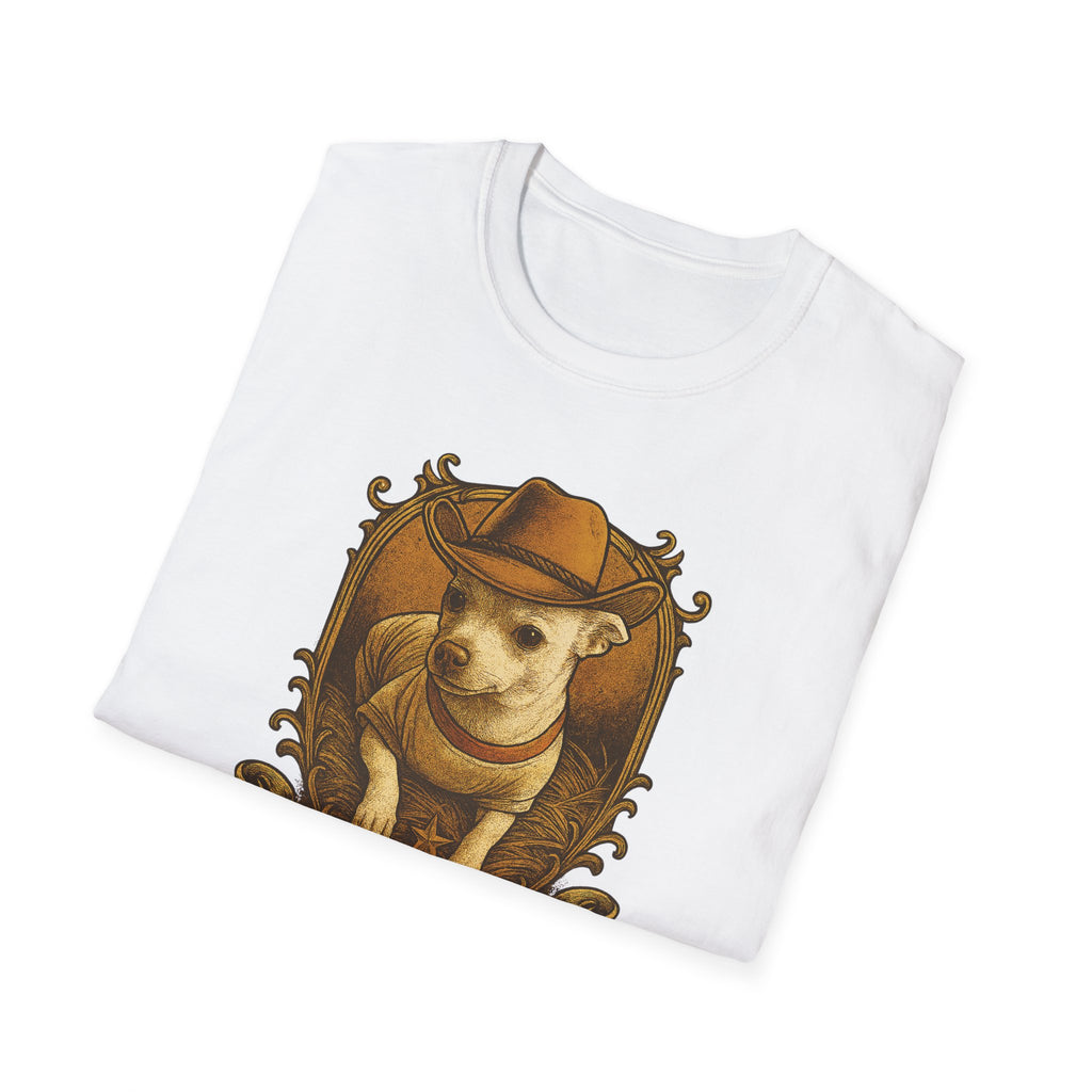 Cowgirl Baby TShirt  Cute Chihuahua Cow Dog Illustration "I Wanna Be a Cowgirl Baby     Trendy TShirt