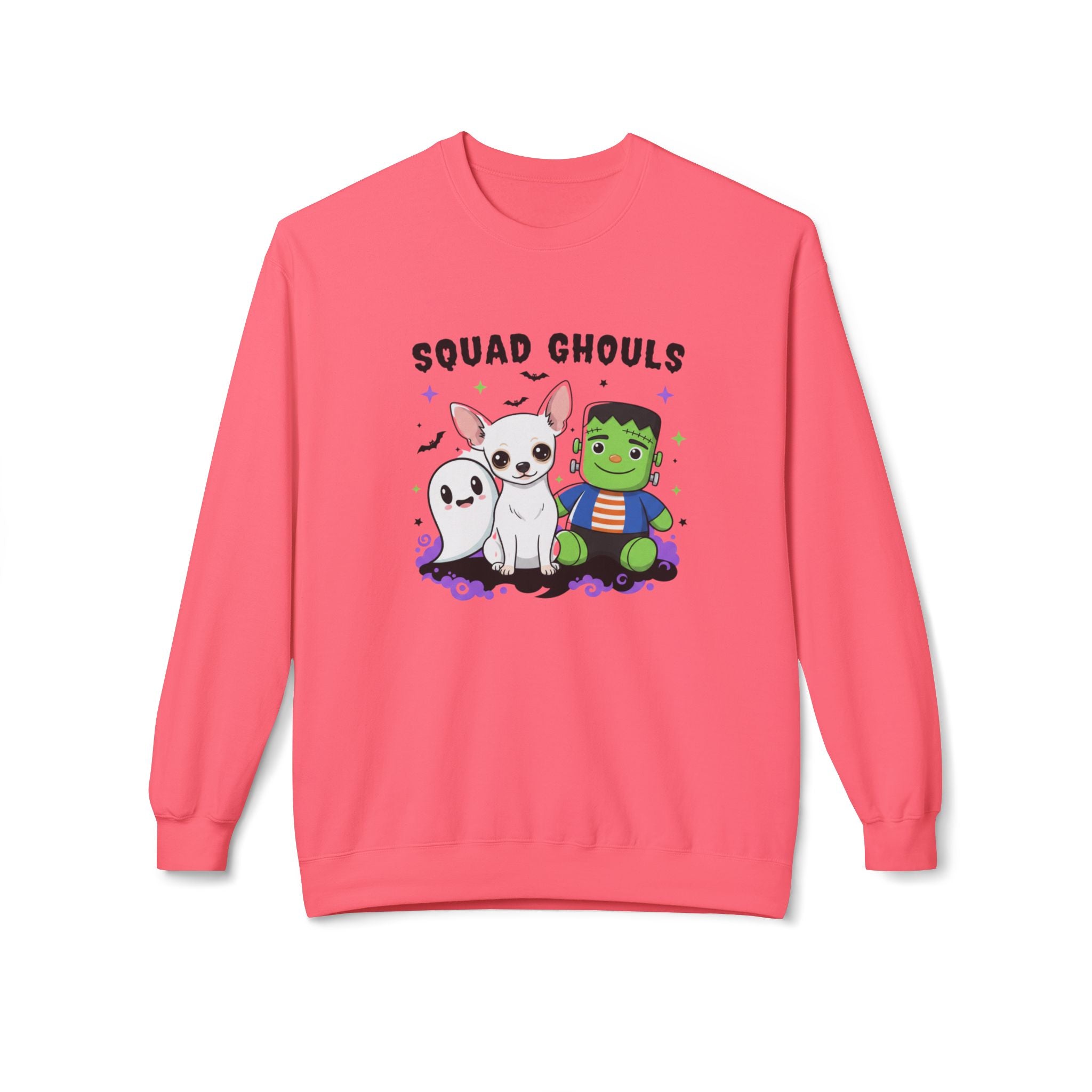 Squad Ghouls  Chihuahua Halloween Crewneck Sweatshirt  Wolf Hill Ranch Original Art 🎃