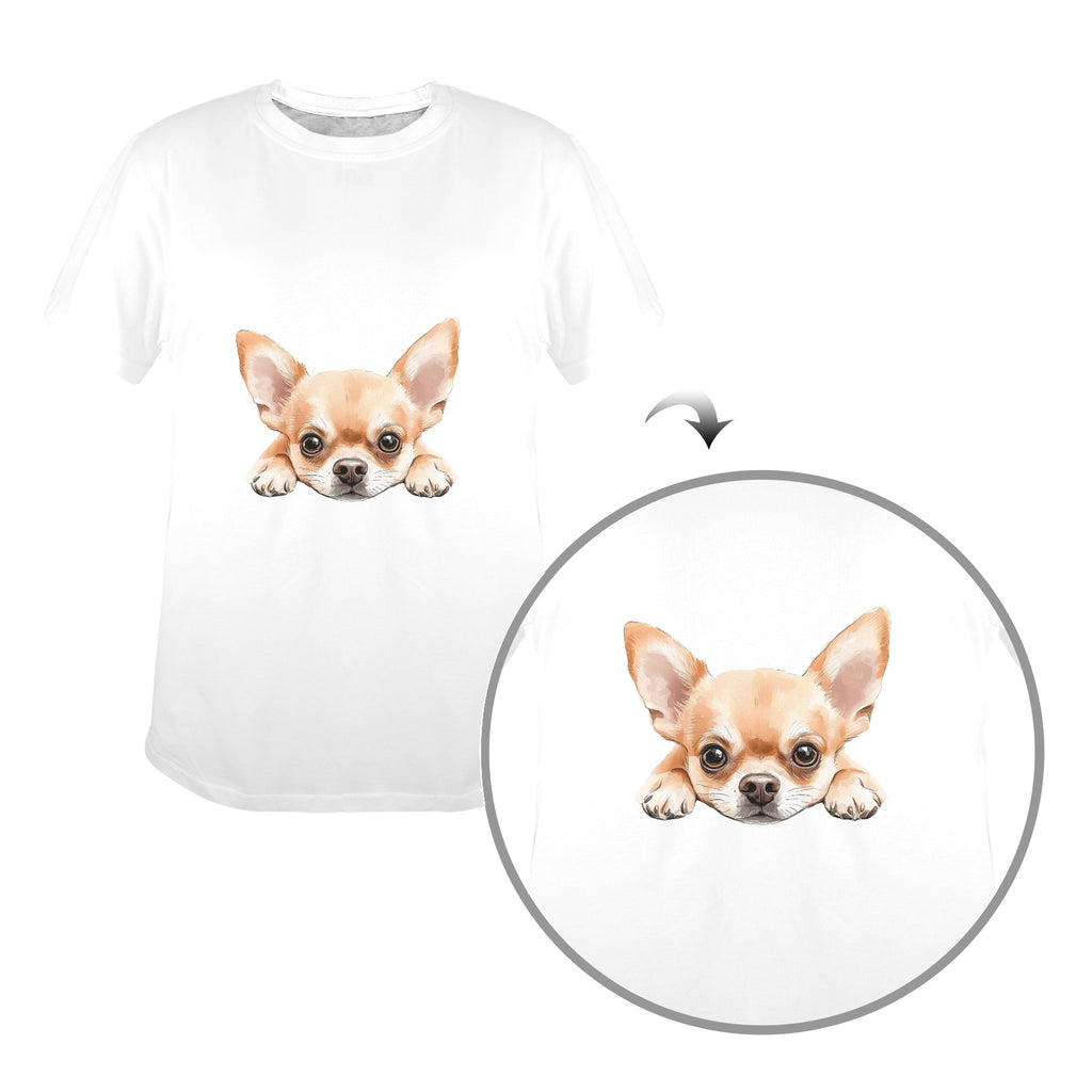 Peekaboo Chihuahua Ladies T-Shirt