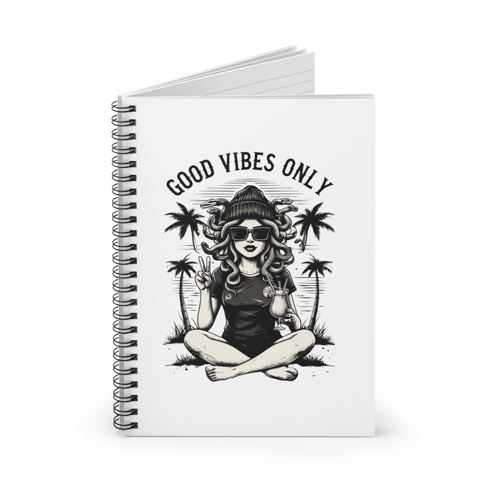Spiral Notebook - Ruled Line Good Vibes Only