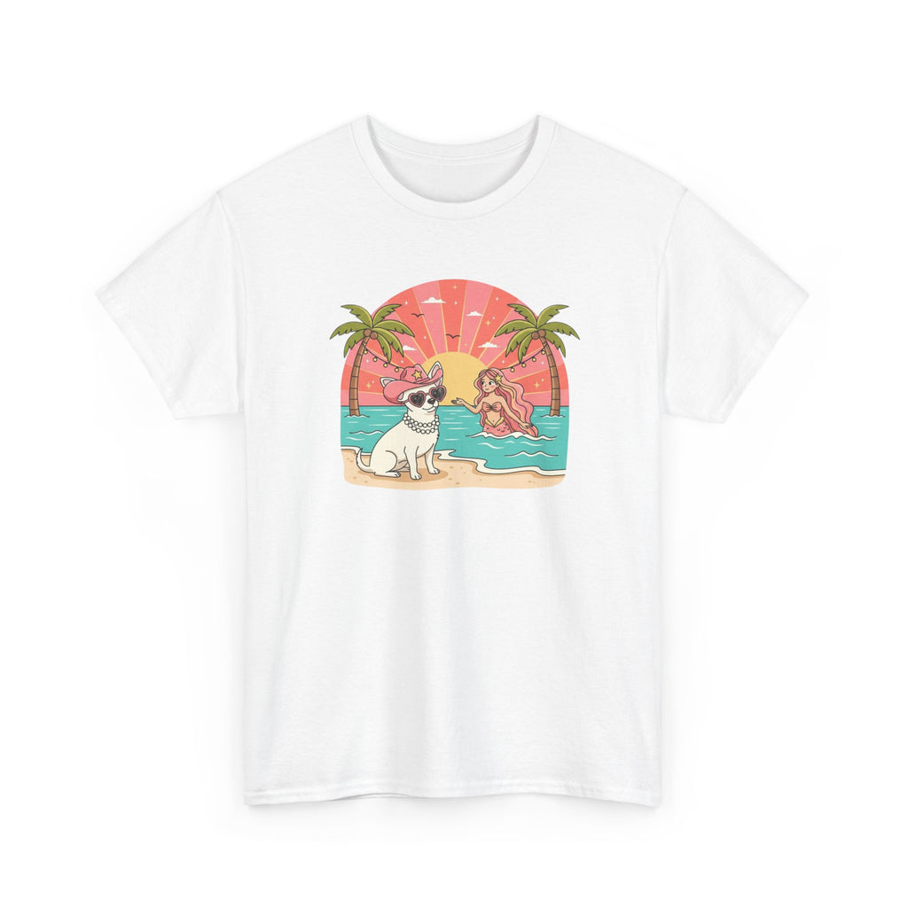 Chihuahua Shirt — Retro Sunset Palm Tree Dog Tee
