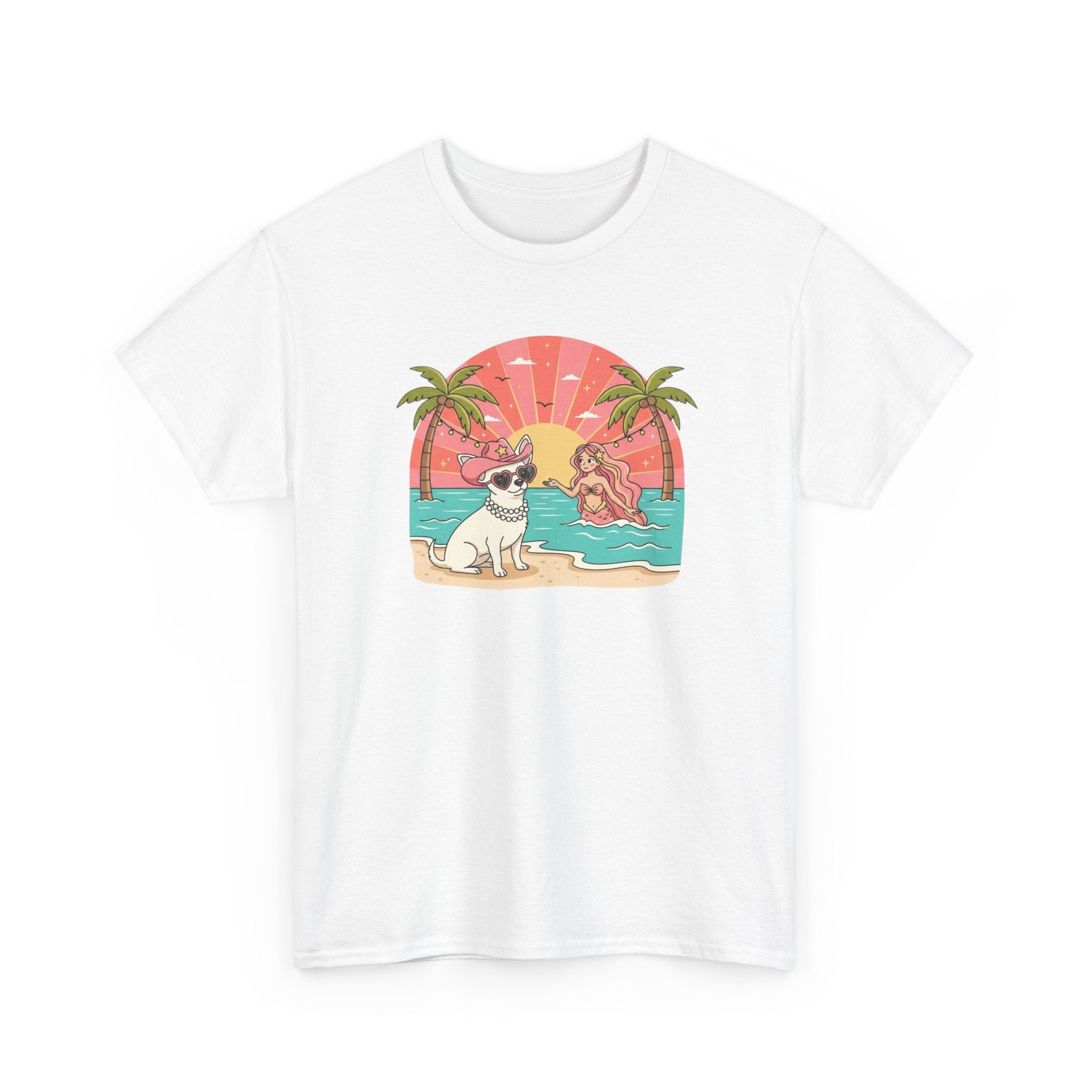 Chihuahua Shirt — Retro Sunset Palm Tree Dog Tee