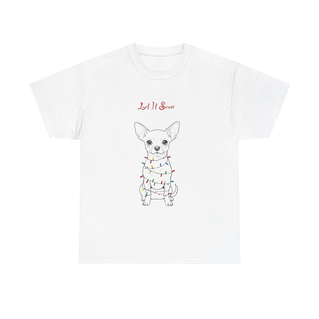 Cute Holiday Dog Tee, Let It Snow Unisex Cotton Shirt, Pet Lover Gift, Winter Apparel, Funny Christmas T-Shirt