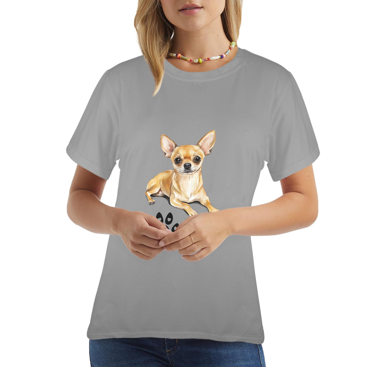 Cute Chihuahua Women’s T-Shirt – Adorable Dog Mom Graphic Tee for Chihuahua Lovers
