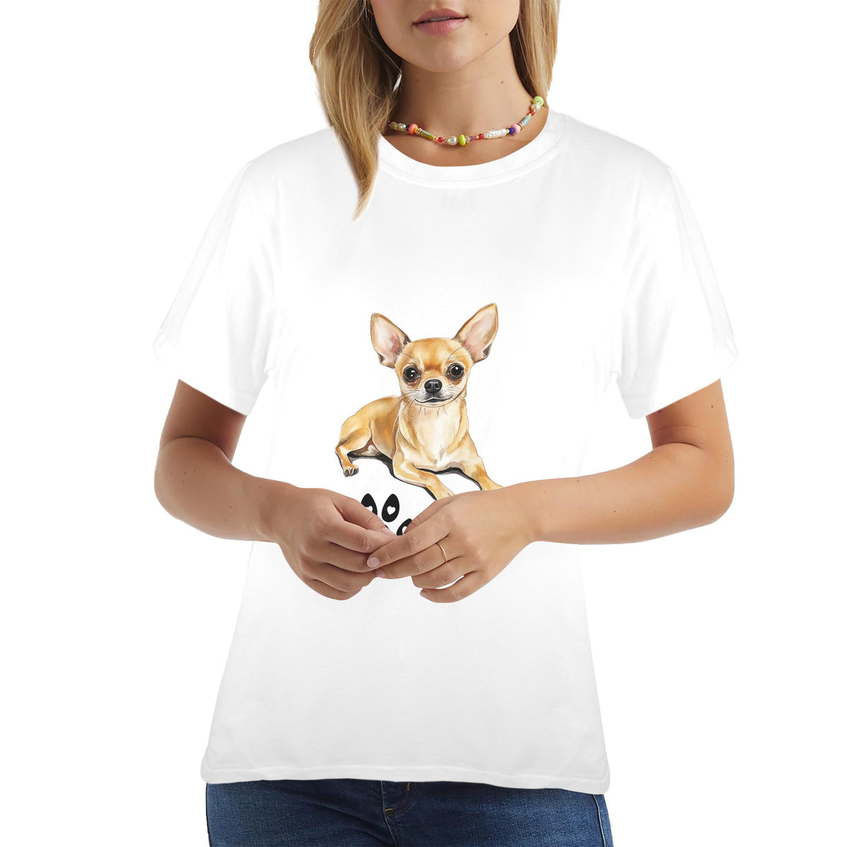Cute Chihuahua Women’s T-Shirt – Adorable Dog Mom Graphic Tee for Chihuahua Lovers