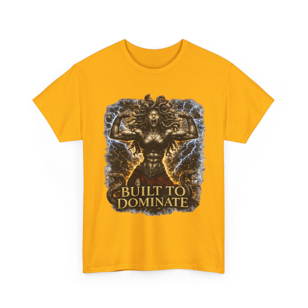 Muscle Medusa "Built to Dominate" Bodybuilding T-Shirt