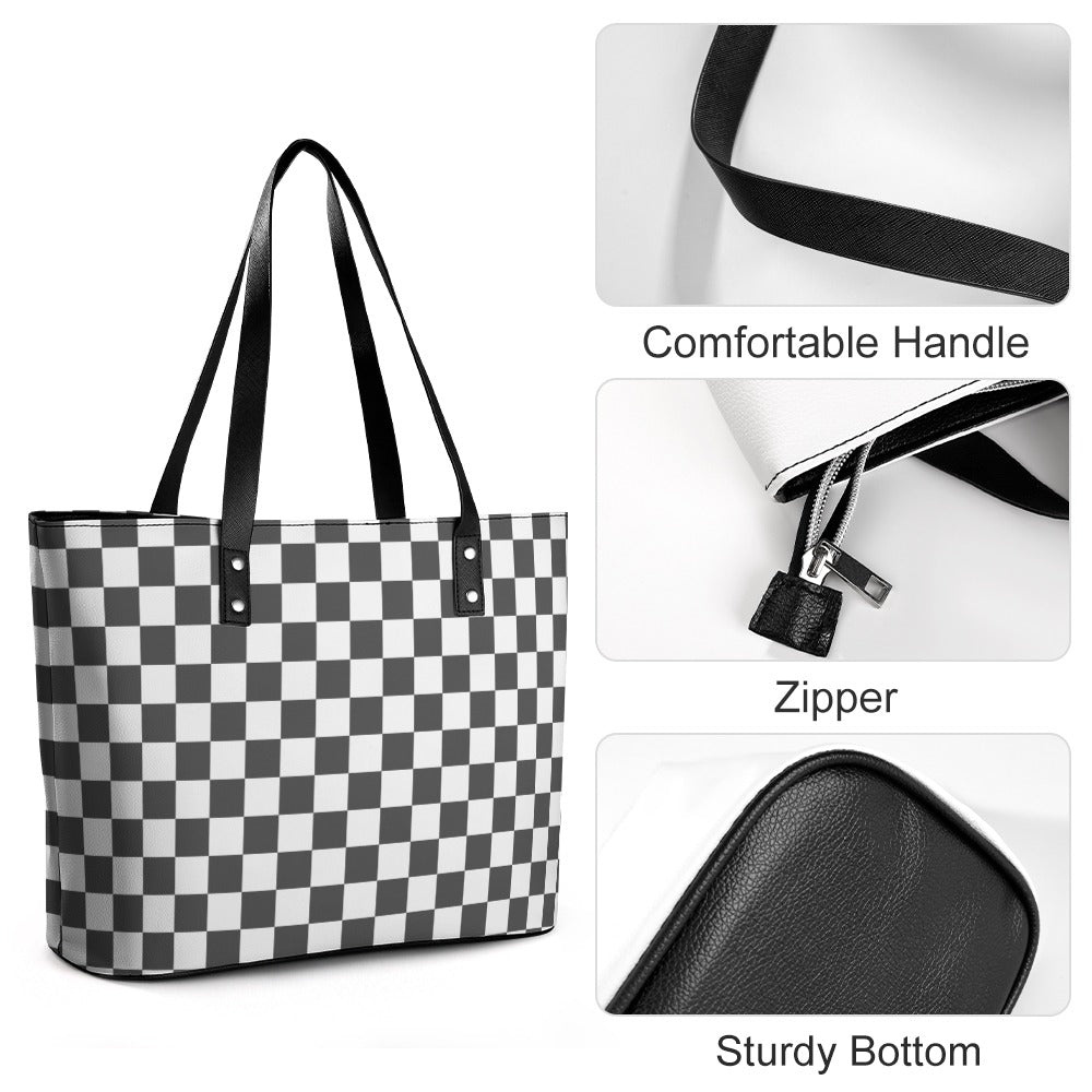 Ladies Leather Handbag Collection   Premium Cross-Grain Tote