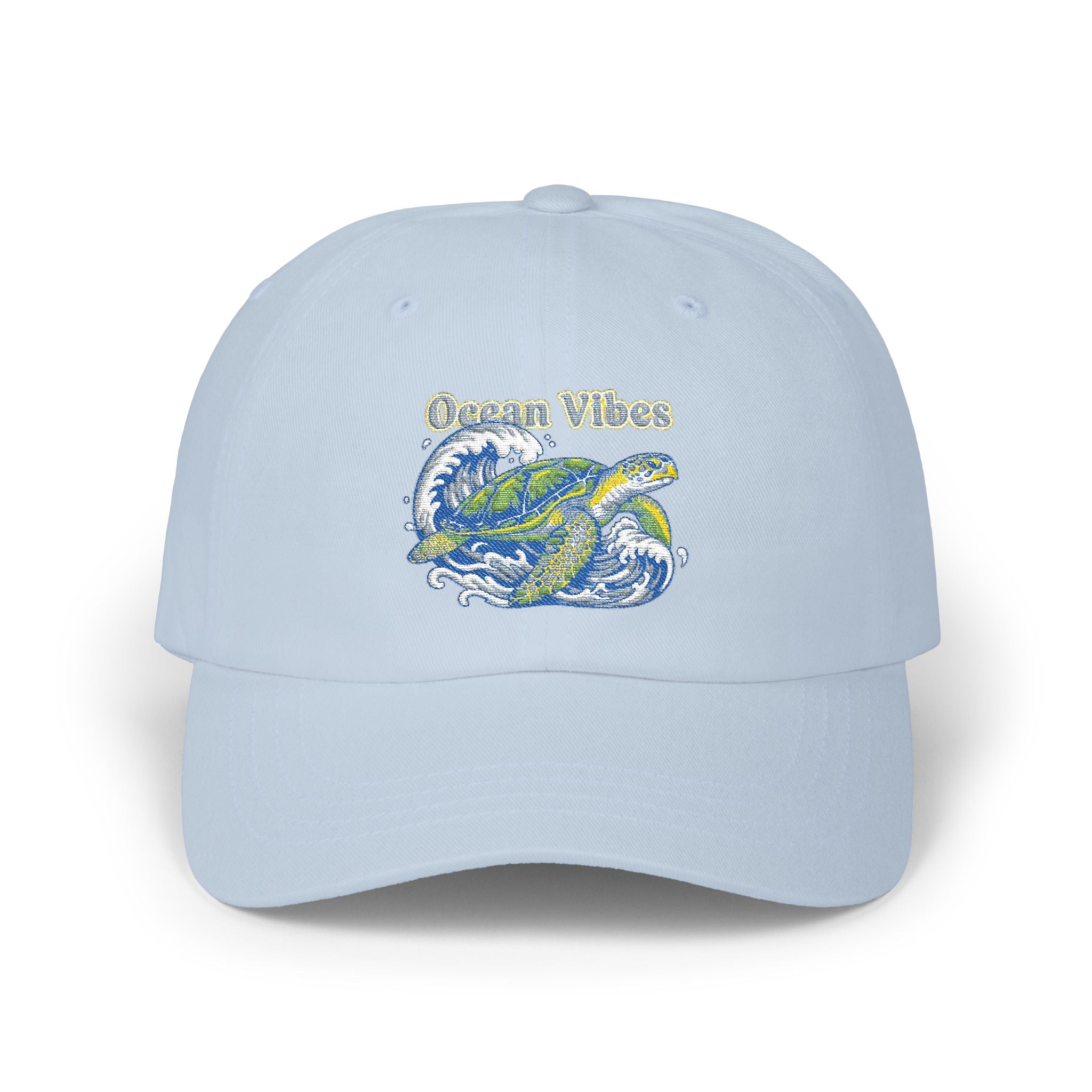 Ocean Vibes Dad Cap – Embroidered Wave Baseball Hat