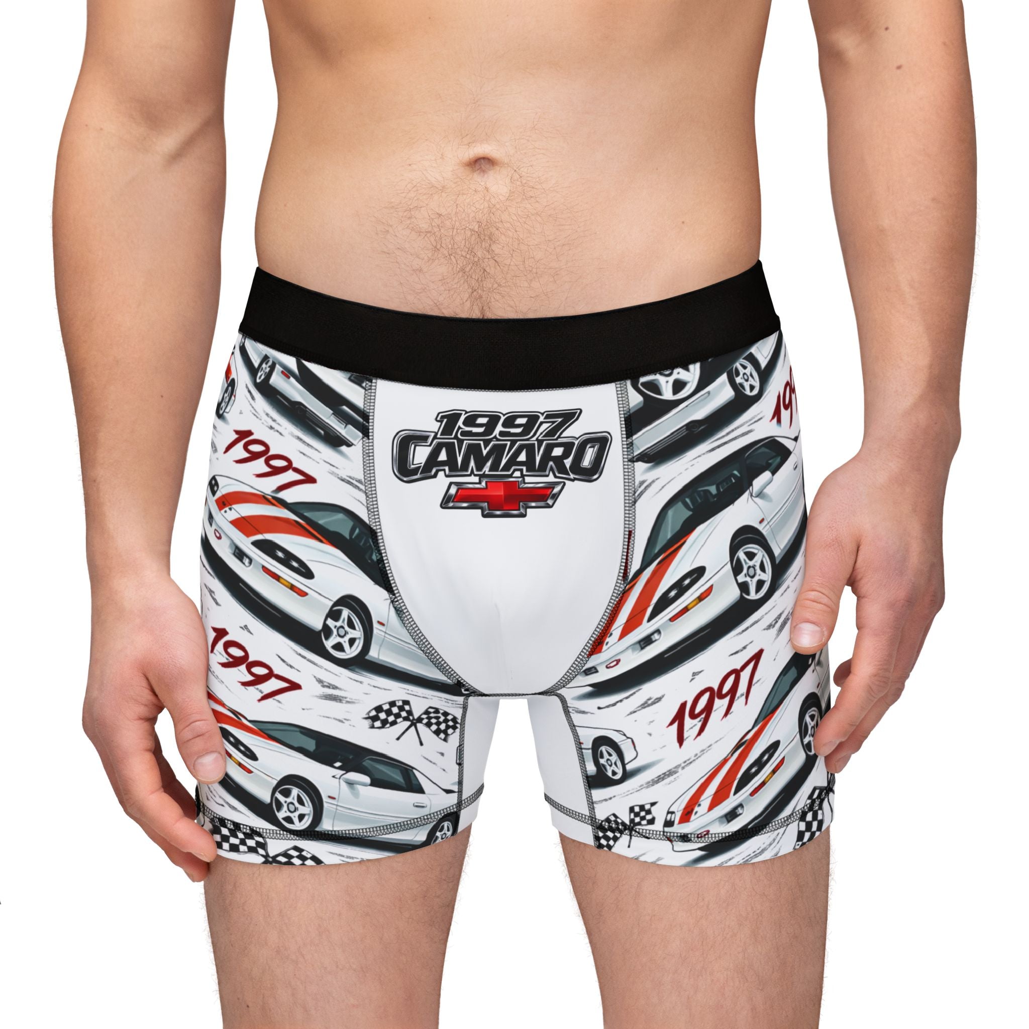 1997 Camaro Boxer Briefs - Retro Muscle Car All-Over Print