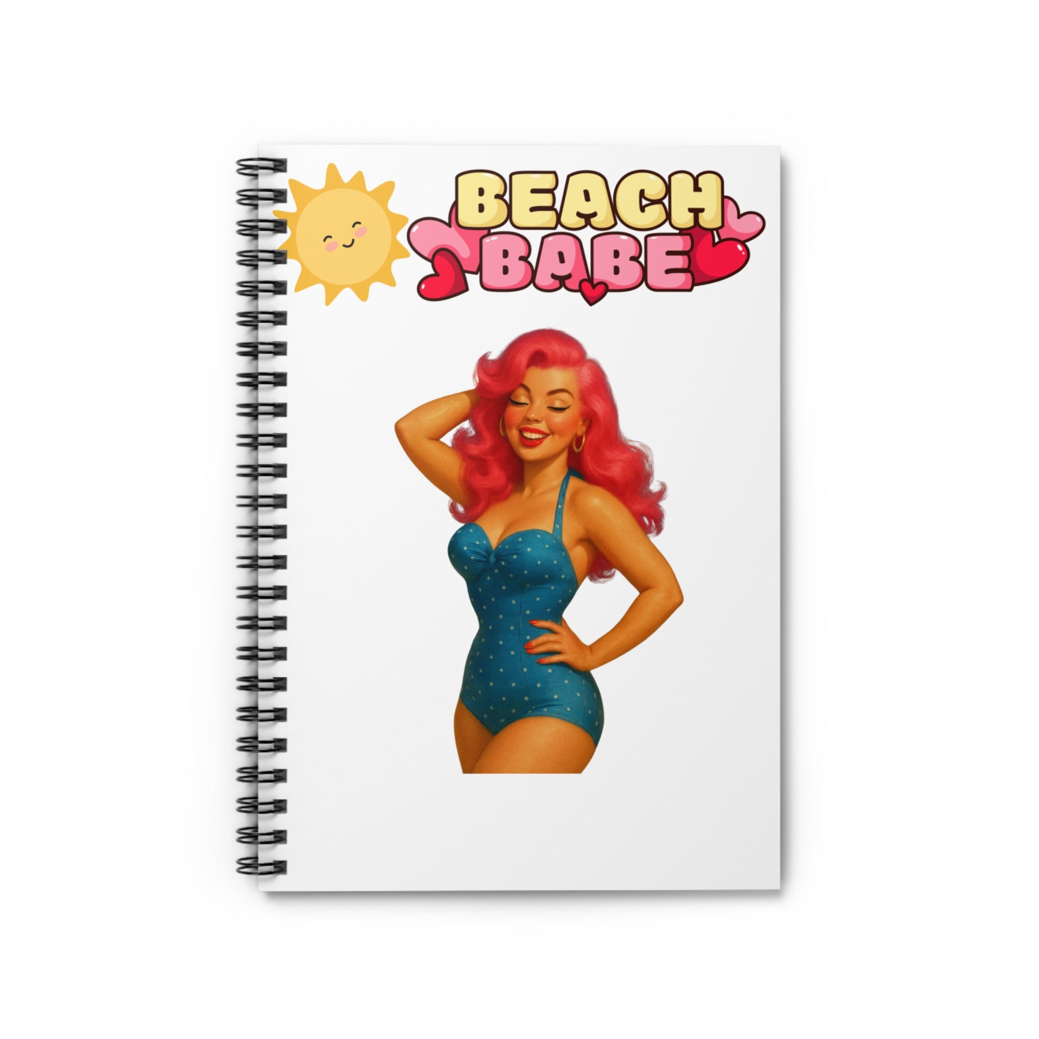 Spiral Notebook - Ruled Line  Beach Babe