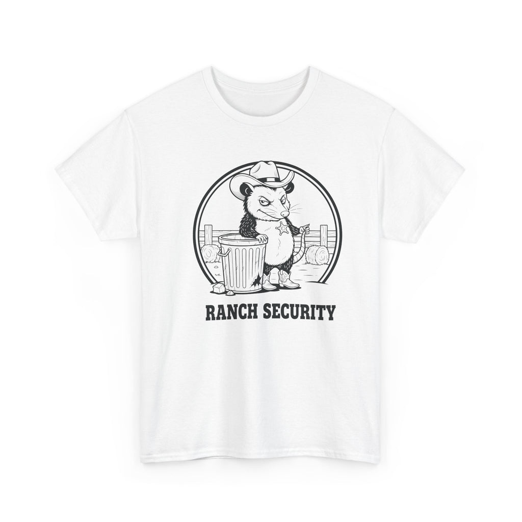 Possum Pete Ranch Security Tee — Funny Cowboy Ranch T-Shirt