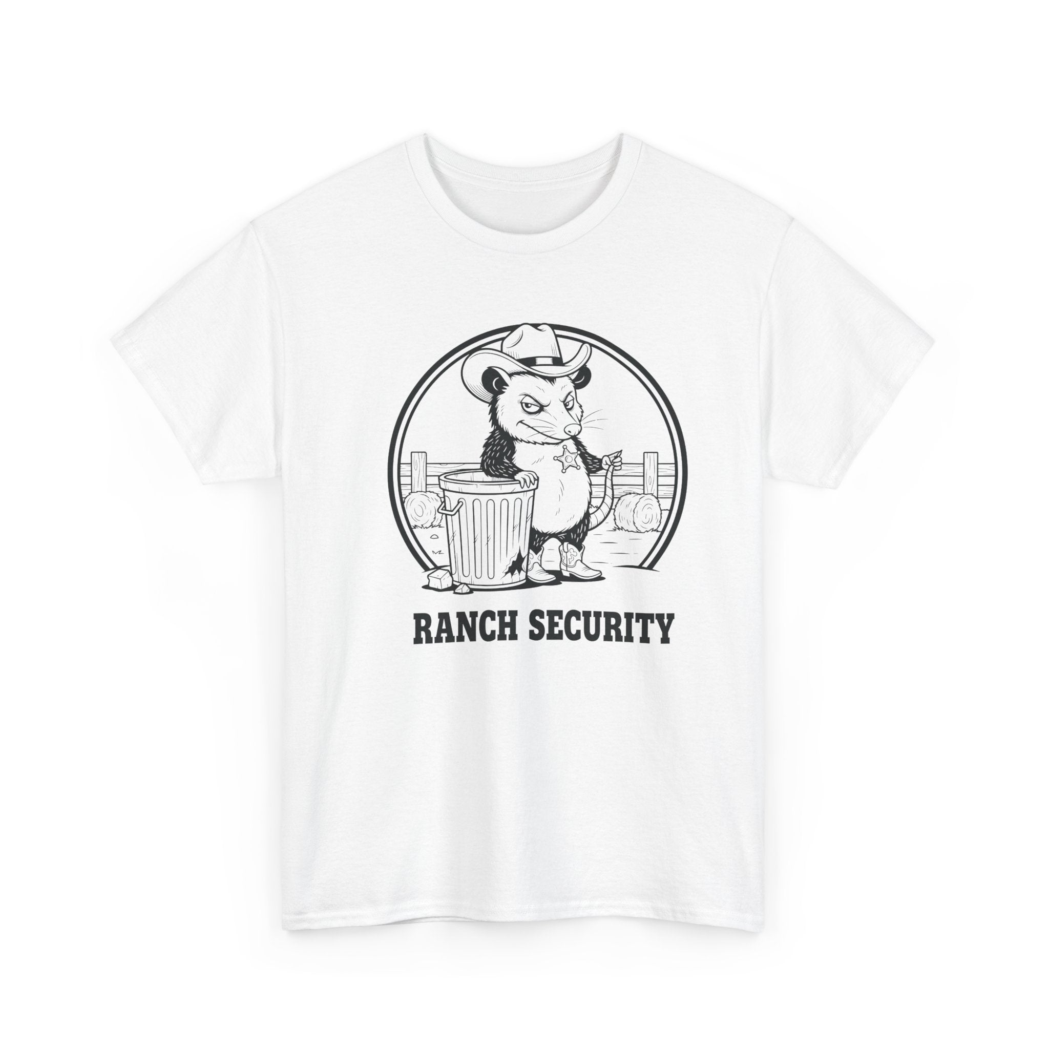 Possum Pete Ranch Security Tee — Funny Cowboy Ranch T-Shirt