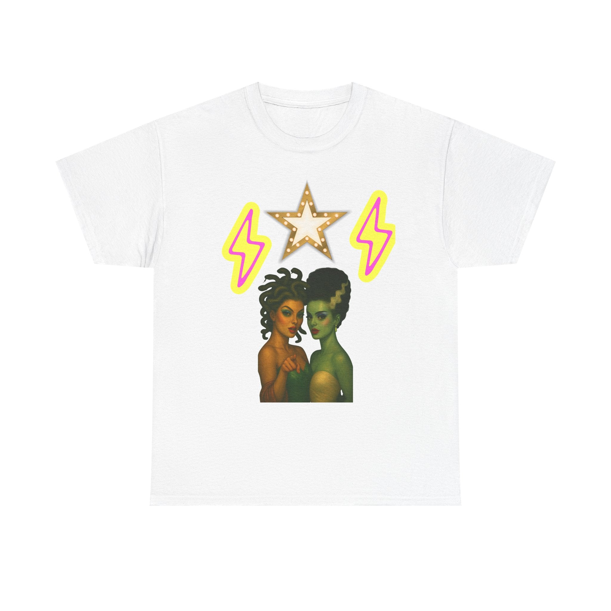 Bold Graphic Tee, Unisex Heavy Cotton Tee, Vintage Style T-Shirt, Statement Top, Casual Wear, Gift for Art Lovers