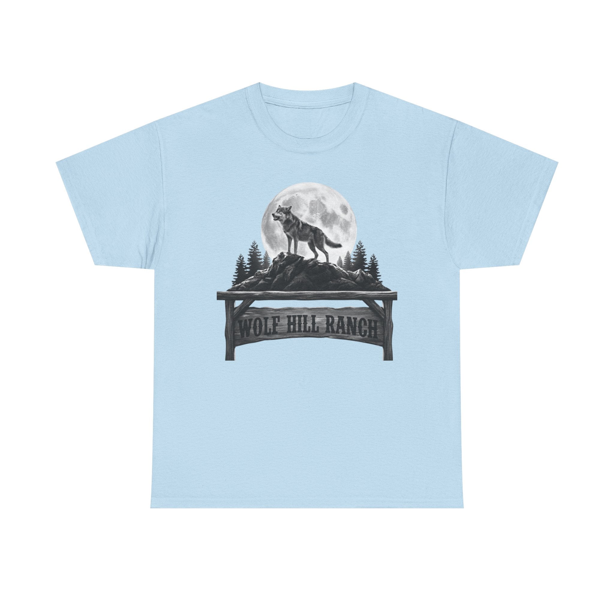 Lone Howl Wolf Tee Full Moon Graphic TShirt    Trendy TShirt