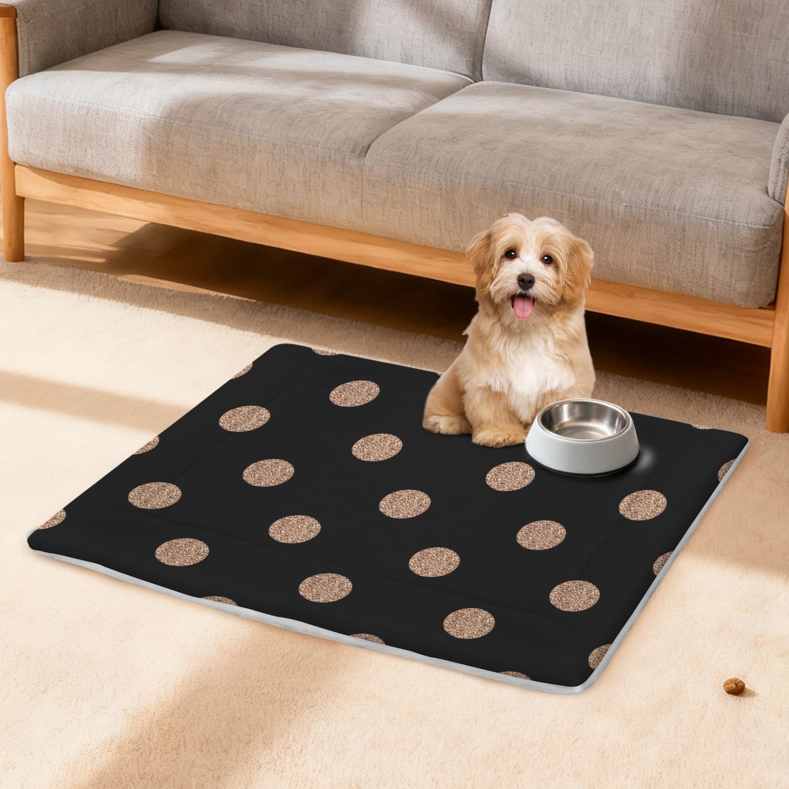 Coco's House of Fashion Gold Dot Luxe Pet Mat