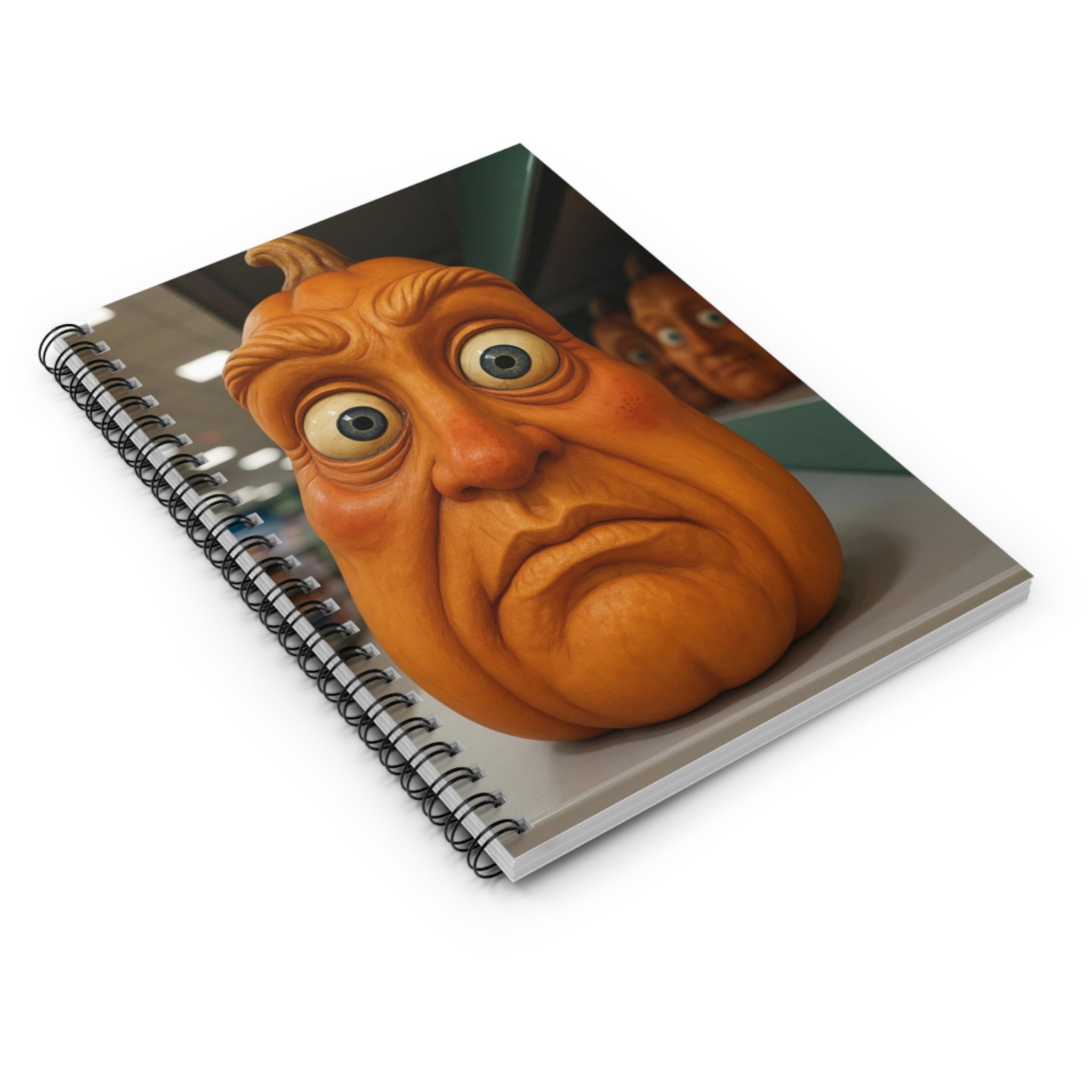 Funny Pumpkin Spiral Notebook - Ideal for Halloween, Autumn Notes, Unique Gift, Journaling, Quirky Office Supplies