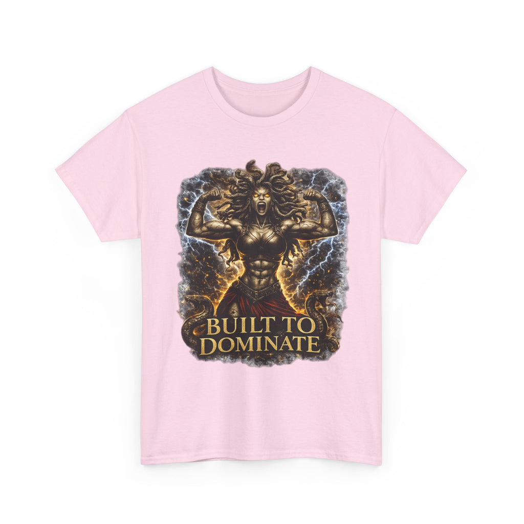Muscle Medusa "Built to Dominate" Bodybuilding T-Shirt