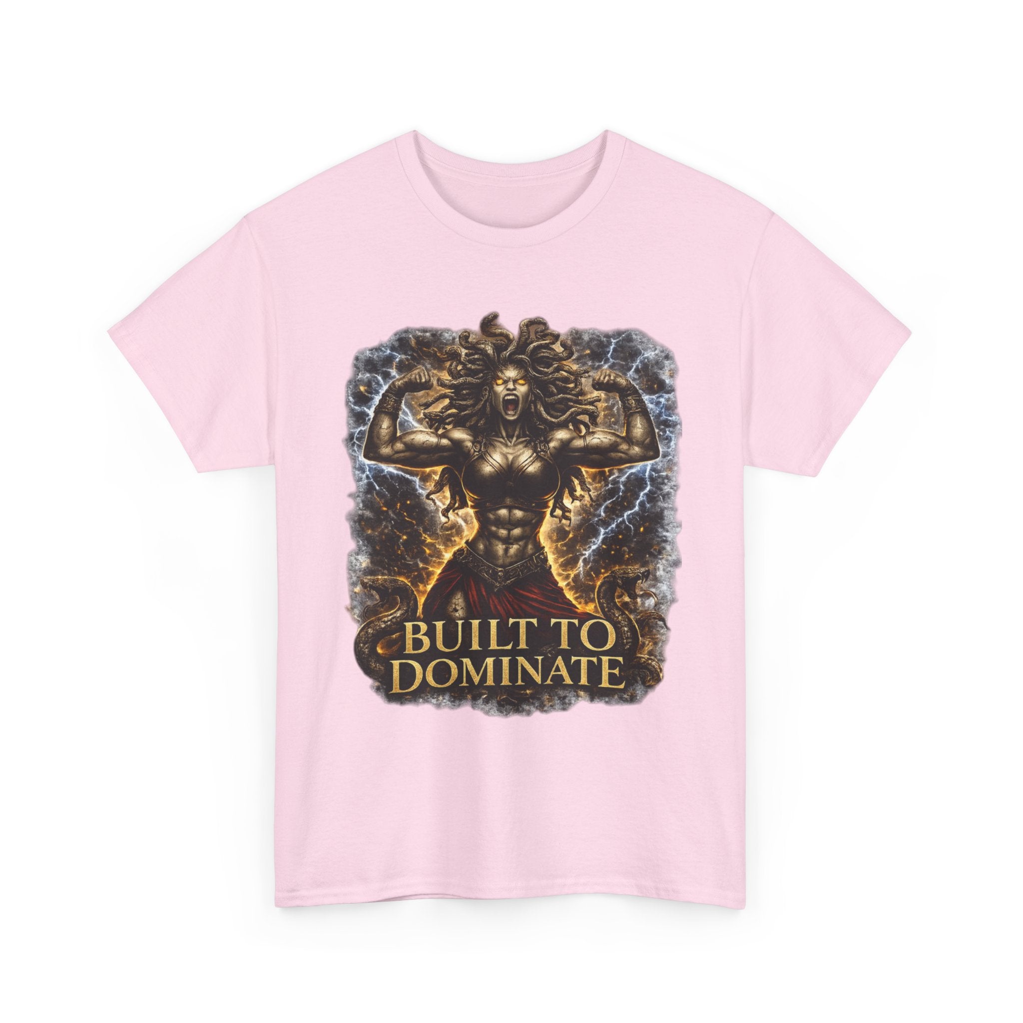 Muscle Medusa "Built to Dominate" Bodybuilding T-Shirt