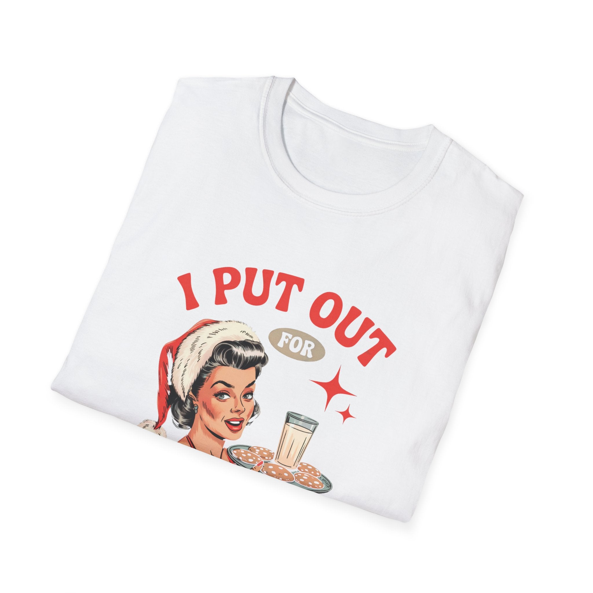 I Put Out for Santa Christmas T-Shirt — Retro Pin-Up Holiday Tee