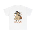 Halloween Ghost Cow Tee, Unisex Heavy Cotton T-Shirt, Cute Halloween Apparel, Spooky Cow Shirt, Fun Halloween Costume Top