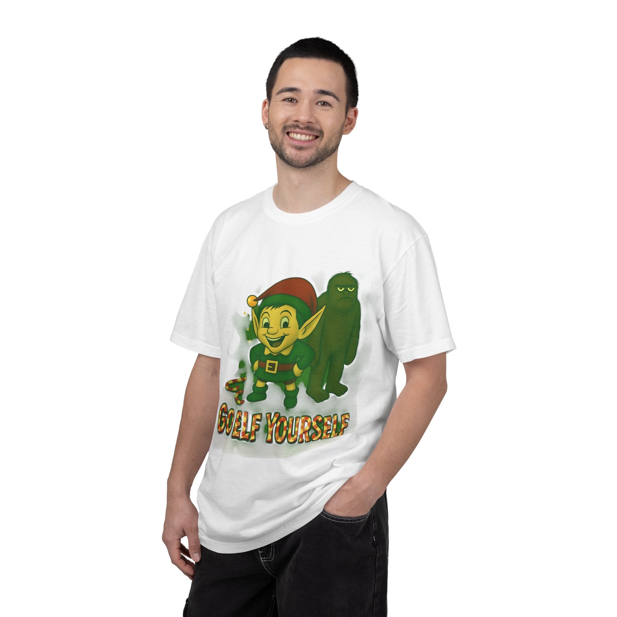 Christmas Elf and Bigfoot Unisex T-shirt